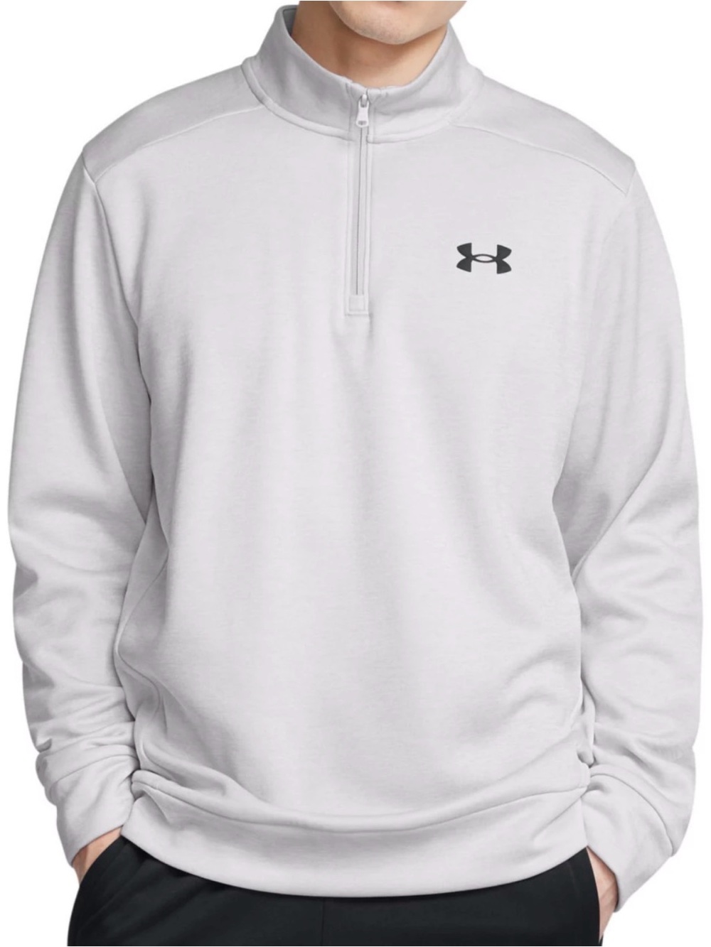Under Armour Men's Armour Fleece Twist 1/4 Zip Pullover Halo Gray 2XL NWT